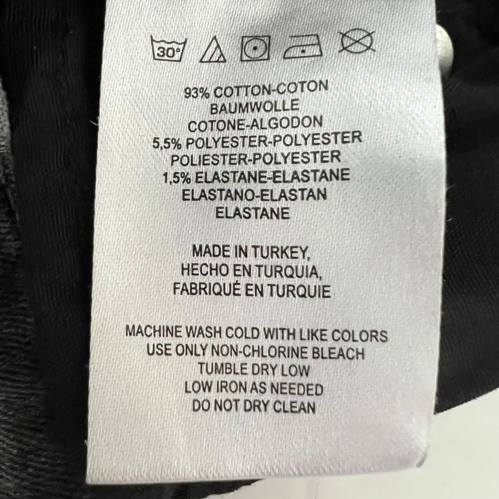 Free People Womens Black Skinny Jeans Raw Hem Mid Rise Cropped size 25